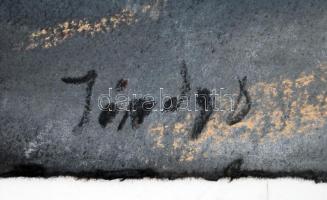 Jándy jelzéssel: Utcarészlet. Pasztell, papír, 23×35 cm