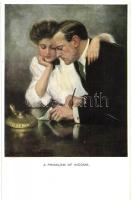 A problem of income / Romantic couple, M. Munk Vienne 833. s: Clarence F. Underwood