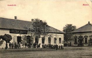 Monor, Kossuth tér, Keller József vegyeskereskedése; Keller József kiadása (EB)