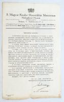 1917 A Magyar Királyi Honvédelmi Ministerium Hadsegélyező hivatalának levele IV. Károly király arcképeinek jótékony célú terjesztésével kapcsolatban, benne a képek fotóival