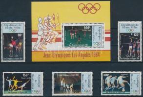 1984 Nyári Olimpia, Los Angeles (IV.) sor Mi 929-933 + blokk 70