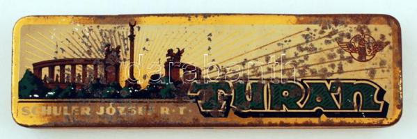 Schuler József, Turán fémdoboz tele régi ceruzákkal, 18x5x2cm