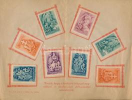 1942 Honvéd karácsony levélzáró sor emléklapon