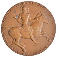 Madarassy Walter (1909-1994) 1938. "Székesfehérvári Szent István" Br emlékérem. "SANCTO STEPHANO REGI HVNGARIAE - CONDITORI OVS ALBA REGIA / 1038-1938" (76mm) T:2 kis patina Hungary 1938. "St. Stephen of Székesfehérvár" Br medallion. Sign.: Walter Madarassy (76mm) C:XF small patina HPII 1657.