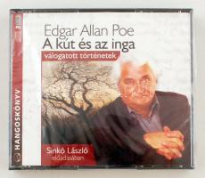 Poe, Edgar Allan: A kút és az inga. Válogatott történetek. Hangoskönyv, Sinkó László Pál előadásában, 3 lemezen. Bp., 2005, Kossuth Kiadó. Bontatlan csomagolásban.