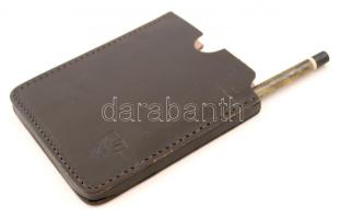 Régi bőrtok eredeti töltőceruzával, 12x10x2cm