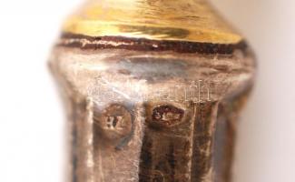 Ezüst(Ag) süteményes villakészlet, lapáttal, jelzett, br: 169 g