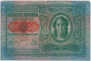 1912. 100K piros "Deutschösterreich" felülbélyegzéssel + 1913. 20K (2xklf) a II. kiadáson ...