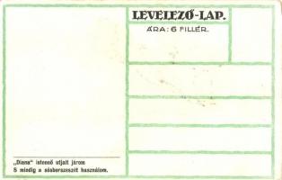 Ungarische Werkstätte, Budapesti alakok; Magyar Földrajzi Intézet Rt., Diana sósborszesz reklám s: G...