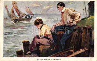 Seaside Weather Cloudy / Romantic couple, Nr. 20649.
