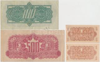 Csehszlovákia 1944. 1K (2x) egyik "SPECIMEN" perforációval + 5K + 20K + 100K + 500K T:I-,I...
