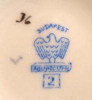 Aquincumi porcelán váza "Balatonfüred" felirattal és látképpel, matricás, jelzett, apró ko...