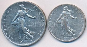 Franciaország 1917. 2Fr Ag + 1918. 1Fr Ag T:2
France 1917. 2 Francs Ag + 1918. 1 Franc Ag C:XF