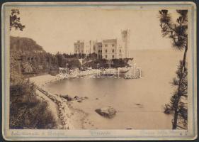 cca 1890 Trieszt, Sebastianutti-Bengue, keményhátú fotó, 11x16cm