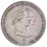 Ausztria 1854A 1G Ag &quot;Ferenc József és Erzsébet házasságkötése&quot; (12,99g) T:2 Austria 1854A 1 Gulden Ag &quot;Marriage of Franz Joseph and Elisabeth&quot; (12,99g) C:XF Krause X#M1