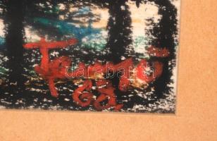 Fenyő Andor Endre (1904-1971): Magányos fenyő. Pasztell, papír, jelzett, üvegezett keretben, 39×29 c...