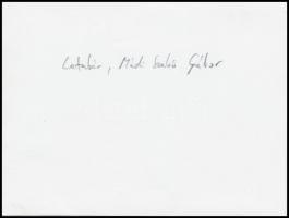 Latabár Kálmán és Mádi-Szabó Gábor, fotó, hátulján feliratozva, 9×12 cm