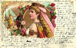 Isolde, Richard Wagner-Serie No 1. golden decoration, floral, litho s: F. Strassen (EB)