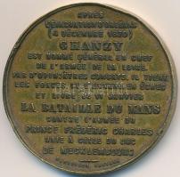 Franciaország 1871. "Le Mans-i csata" fém emlékérem. Szign.: Herluison (36,5mm) T:2,2- ph....