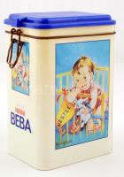 Nestlé Beba csatos tetejű fémdoboz, 19x10x10cm