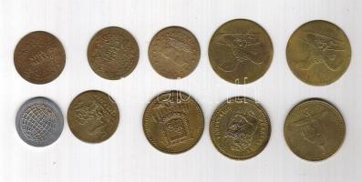 Német Birodalom régi játékpénzek 9db Cu + 1db Alu T:2,3