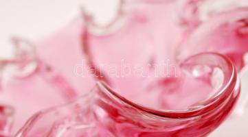 Dekoratív kínáló, formába öntött, jelzés nélkül, hibátlan, d:26 cm, m:14 cm