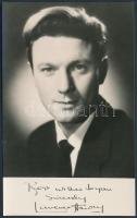 Laurence Harvey (1928- 1973)litván születésű színész  saját kezű aláírása egy őt ábrázoló fotón, 13x...