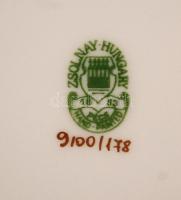 Zsolnay tavasz mintás tányér készlet (süteményes, lapos, mély), kézzel festett, jelzett, hibátlan, d...