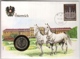 Ausztria 1985. 10Sch érmés boríték, lovas motívum