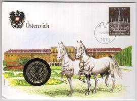 Ausztria 1985. 10Sch érmés boríték, lovas motívum
