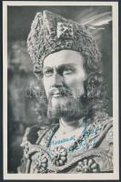 Simándy József (1916-1997) magyar operaénekes saját kezű aláírása egy őt ábrázoló fotón, 14x9cm