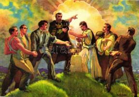 25 db MODERN használatlan reprint motívumlap; magyar történelmi lapok, híres emberek / 25 modern unu...