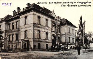 Kolozsvár, Tudományegyetemi klinika-ideg és elmegyógyászat / psychiatry, 'vissza' So. Stpl (EB)