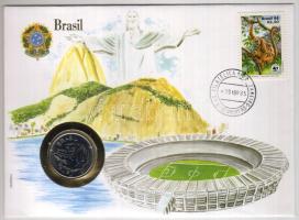 Brazília 1984. 50Cr érmés boríték, futball motívum