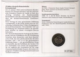 NSZK 1987. 2DM "Adenauer" érmés boríték, sorszámozott