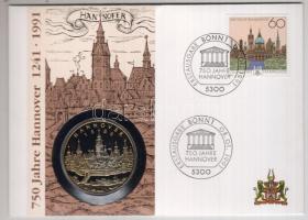 NSZK 1991. "Hannover" emlékérem érmés borítékon