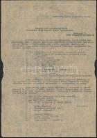 1944 A Magyar Általános Hitelbank által kiadott zárt letétekről szóló határozmánya, jegyzéke a letét...