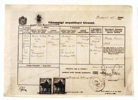 1910 Reiss Zoltán(1877-1945) építész házassággal kapcsolatos iratai(pl. házassági anyakönyvi kivonat...