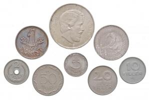 1966. 2f + 5f + 10f + 20f + 50f + 1Ft Ag + 2Ft Ag + 5Ft Ag, fiktív veret "Kabinet sor" ere...