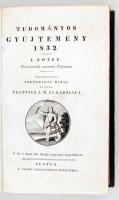 1832 Tudományos Gyűjtemény, 16. évf. 1-3. köt. Pest, Trattner. A három kötet egybekötve. Kicsit kopo...