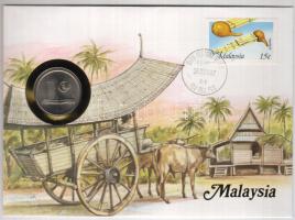 Malajzia 1977. 50s érmés borítékon, ország motívum