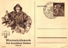 1938/39 Winterhilfswerk des deutschen Volkes / NS propaganda, winter works, 6+4 Ga. So. Stpl (EB)