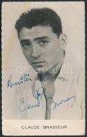 Claude Brasseur(1936-) francia színész aláírása az őt ábrázoló fotólapon /
autograph signature
