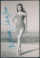 Rosanna Schiaffino színésznő (1939-2009) saját kezű aláírása az őt ábrázoló fotón / autograph signat...