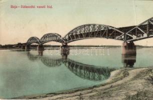 Baja-Bátaszék, vasúti híd, Wurmfeld Gyula kiadása / rail bridge, (fa)