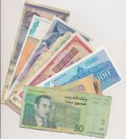 30db-os vegyes külföldi bankjegy tétel, közte Bulgária, Lengyelország, Marokkó, Szovjetunió T:vegyes...