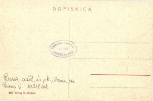 Ruma, Zeljeznicka ulica, Bahnhofstrasse, Vasúti sor; E. Wessel kiadása / street of the railway stati...