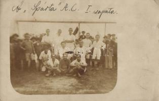 A Spárta A.C. I. csapata, magyar labdarúgó csapat / Hungarian football team, group photo (kis szakadás / small tear)