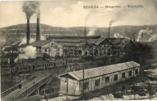 Resicabánya, Resita; Hengermű, gyár, iparvasút / Walzhütte; Verlag Braumüller / iron works, factory, industrial railway