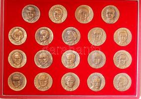 1979. "Tanácsköztársaság 60. évfordulója" 19db Br plakett, eredeti díszdobozban, csepeli munkás mártírok leírással